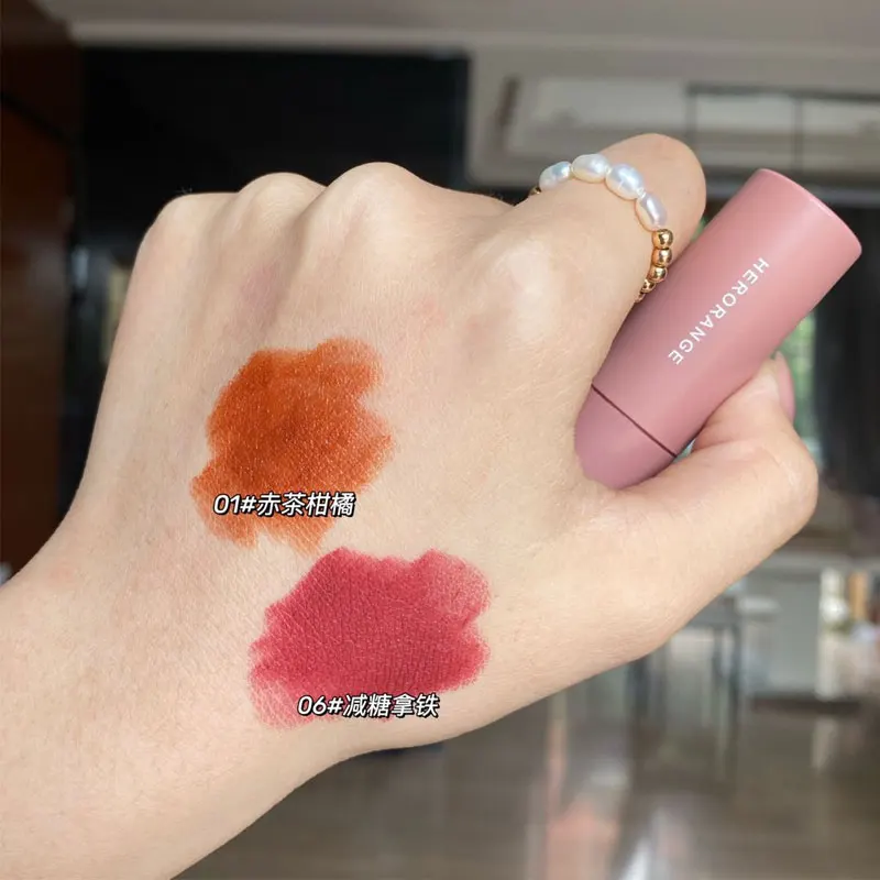 HERORANGE mate lazy cruelty free nude magic luxury red lipsticks lighter long lasting mineral matte cream lipstick