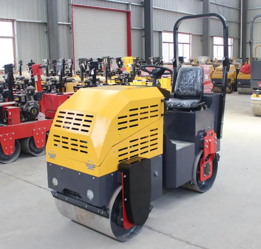 China small double drum roller compactor vibratory 1 ton road roller