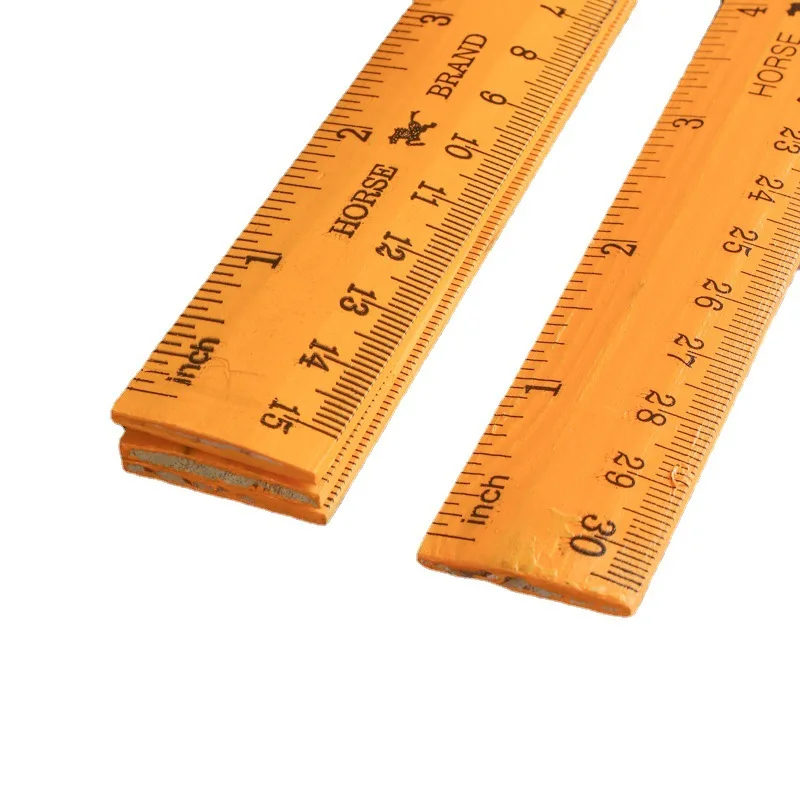 Top  Sales  Customized  pine beech wood ruler Students learning stationery ruler office stationery