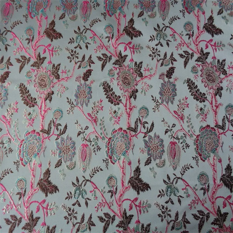 New popular thickened yarn-dyed jacquard brocade gold silk cockscomb flower fine fabric for clothing