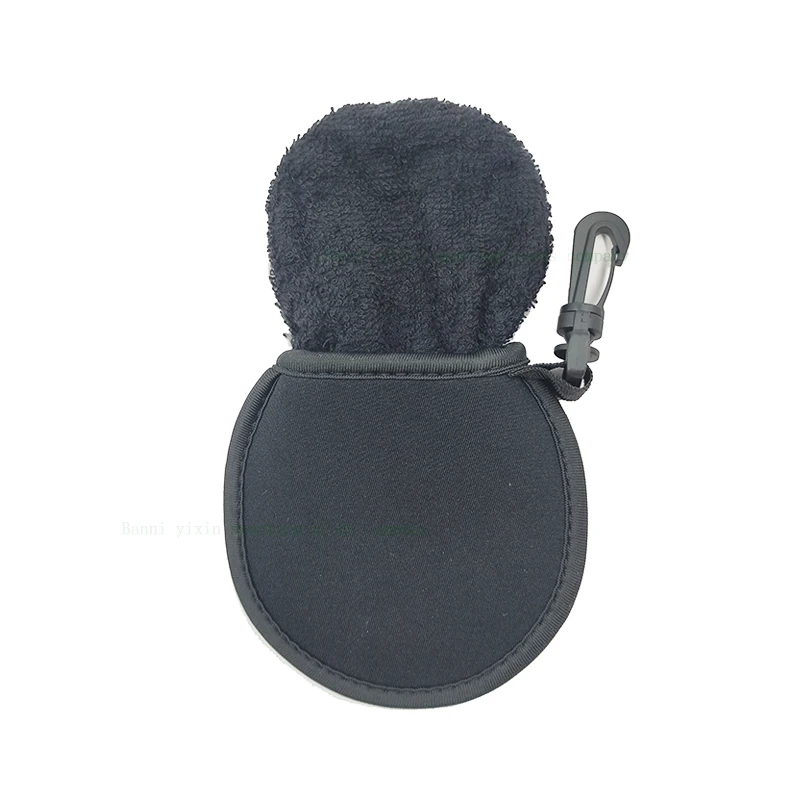 Golf Ball Pouch Golf Ball Washer Multi-directional Neoprene Protection Bags Golf Accessories with Plastic Hook