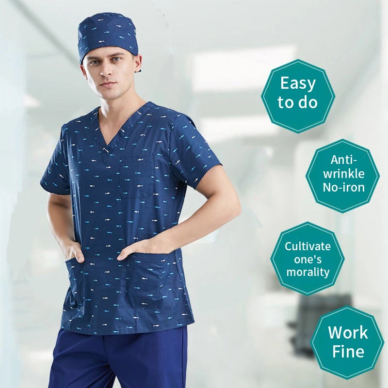 Custom Printing Scrub Suits Doctors Nurses Medical Uniform Beauty Salons Scrub Suits Dental Hospitals Overalls Medical Uniform
