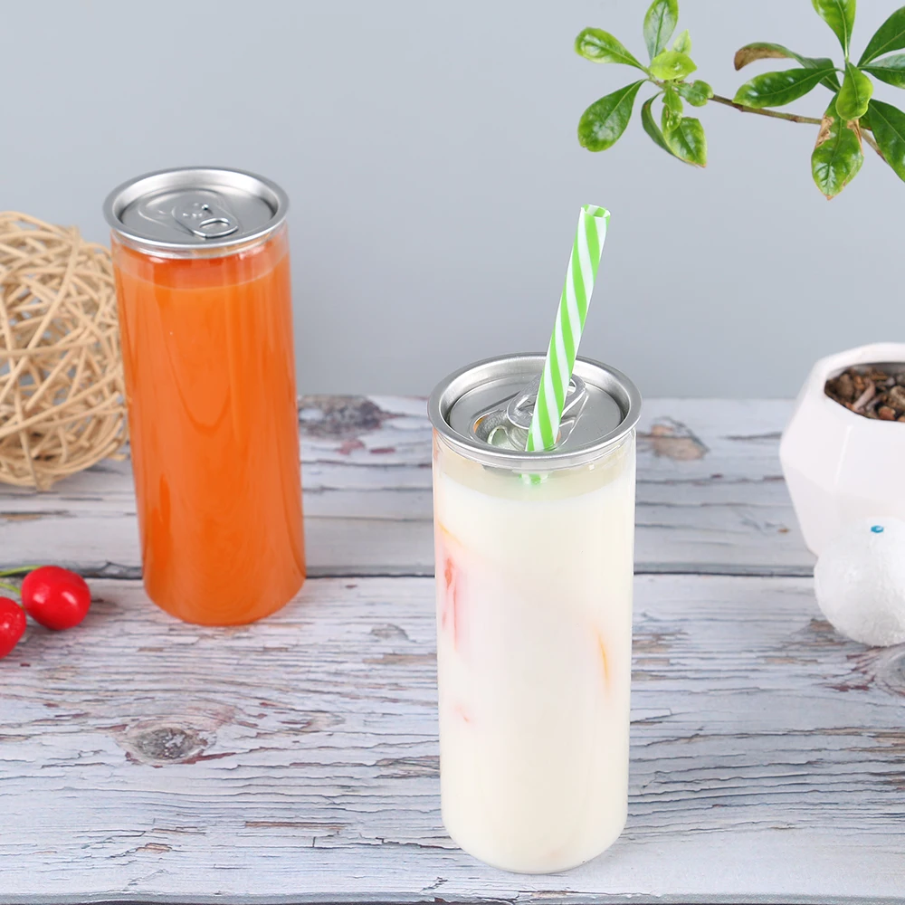 Hot sale Customized  250ml,300ml,330ml,375ml,450ml,500ml Empty  PET Plastic Beverage Juice Smoothie Water Bottles with Cap