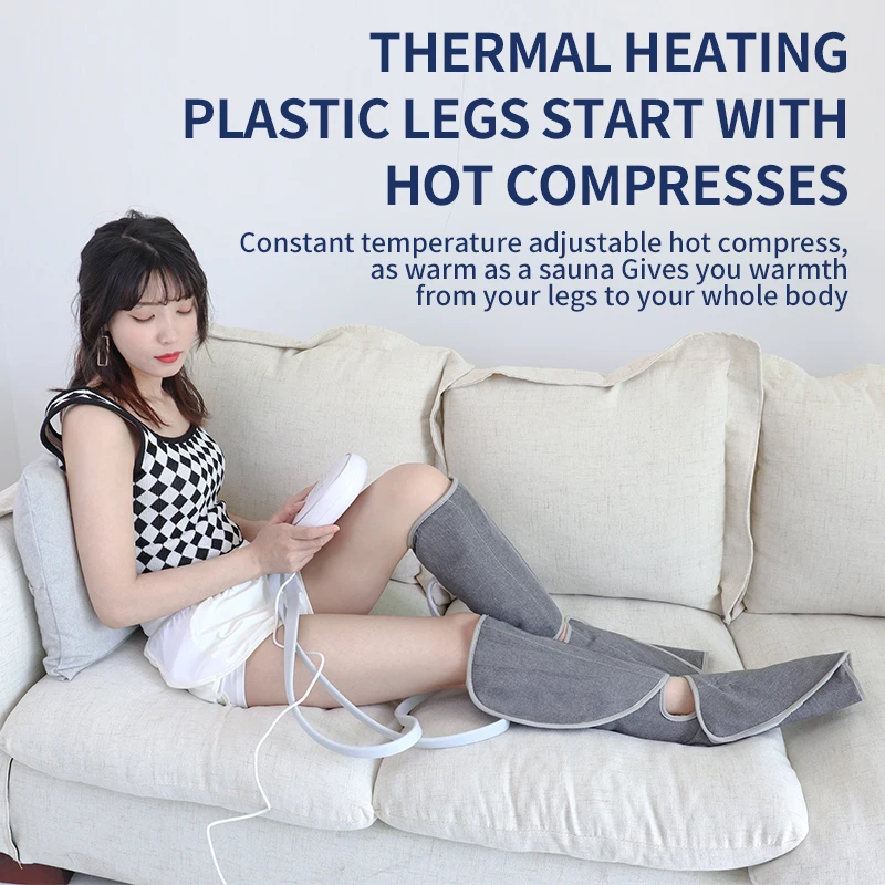 2023 GuangTong Wireless Air Compression Blood Circulation Heating Portable Leg Calf Leg Massager For Circulation  Relaxation