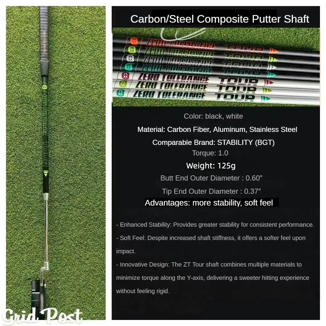 Premium Custom Graphite Putter Shaft Oem Carbon-Steel Unisex Golf Stability Shaft 8 Styles Factory Supply