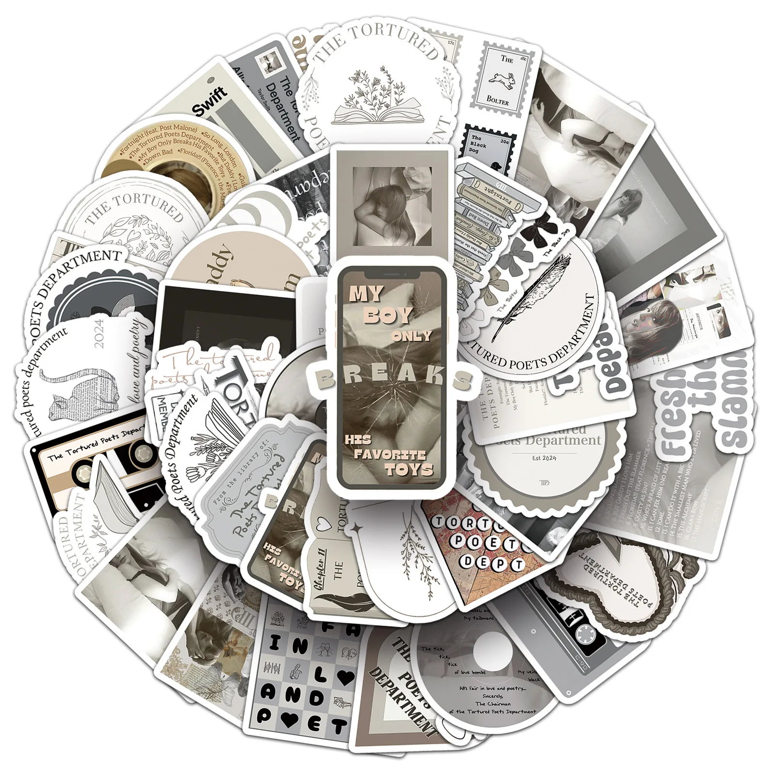 50pcs Taylor Albums 1989 Personalized Creative Graffiti Booklet DIY Skateboard Luggage Phone Case Singer Swift Stickers