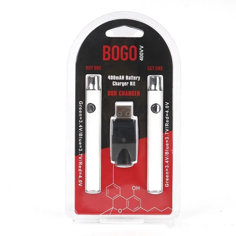 Двойная Батарея BOGO 400mAh V 510 Thread батарея предварительного нагрева с блистерной