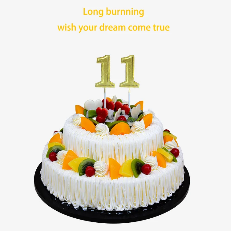 Factory wholesale  Digital Gold Number birthday candles Cake Cup candle cake supplier