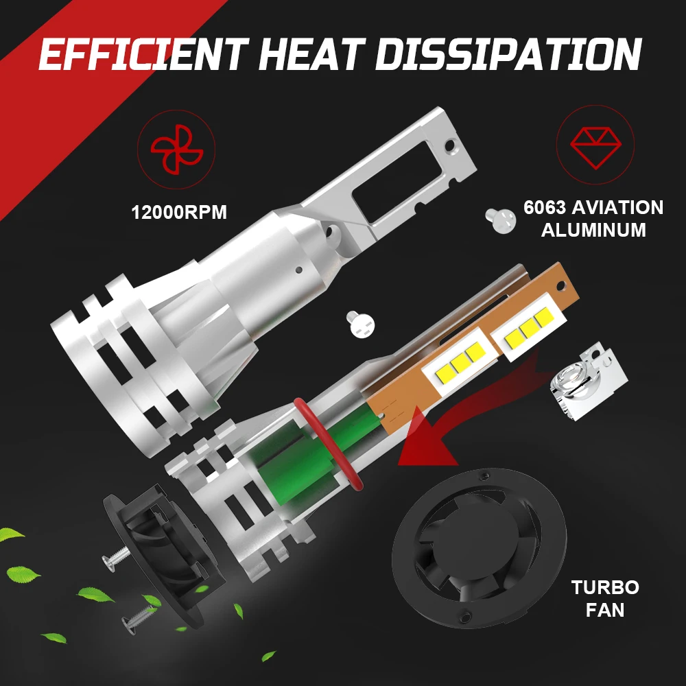 
Auto car Cheap 9005 9006 H7 H4 H15 8000Lm Car Led Light Bulb,Fan Cooling M2 C6 H7 H4 Led Headlight 