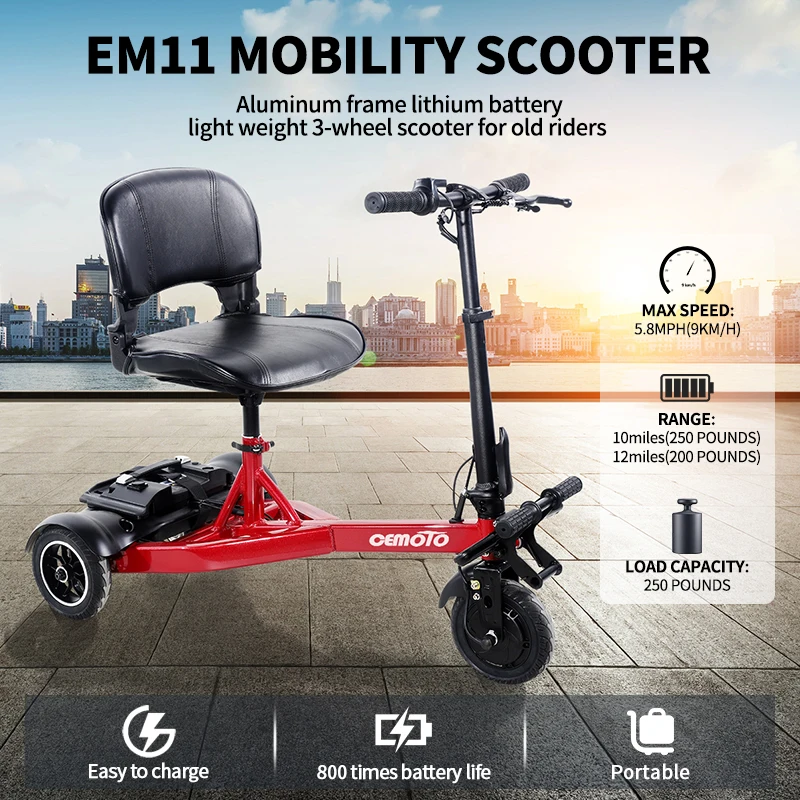 Wholesale Long Range 250lbs Capacity Mobility Handicapped Scooter China 36v 200W Mobility Scooter For Seniors
