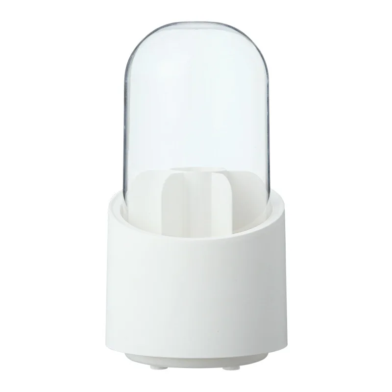 Hot sale Makeup Brush Holder Organizer 360 Rotating Dustproof pen holder Multipurpose Storage Box with lid