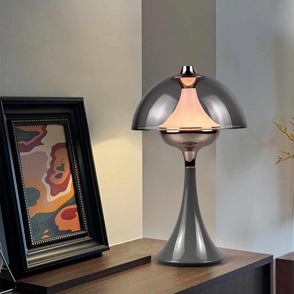 Modern High-Capacity Battery Cordless Rechargeable Table Lamp Bedside Bedroom Decoration Light Table Lamp Restaurant