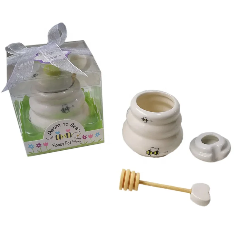Ywbeyond Door Gifts Souvenirs wedding thank you gifts for guests Meant to Bee Porcelain Ceramic Honey  bee Pot