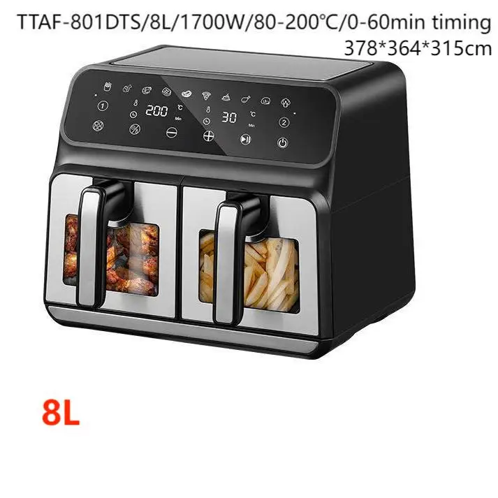 Free Sample 8L double silver digital microwave air fryer combo daewoo air fryer 4l air fryer 2 bacs