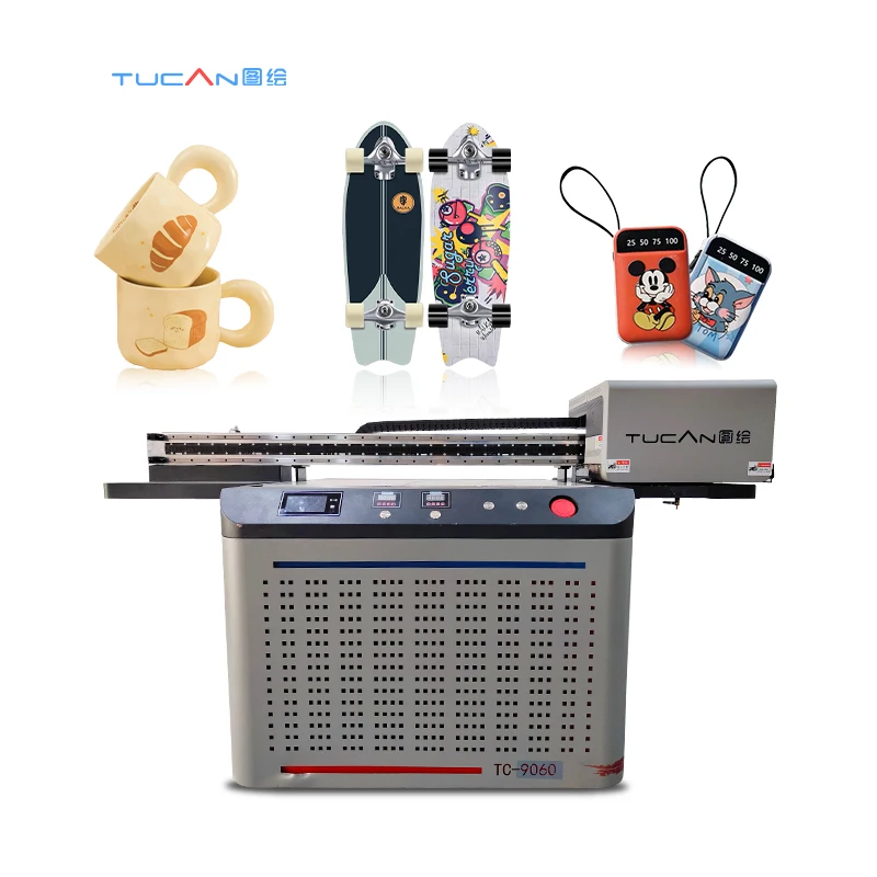 Automatic 9060 large format uv printer PVC Card Bottle Golf Desktop Led UV Flatbed Printer
