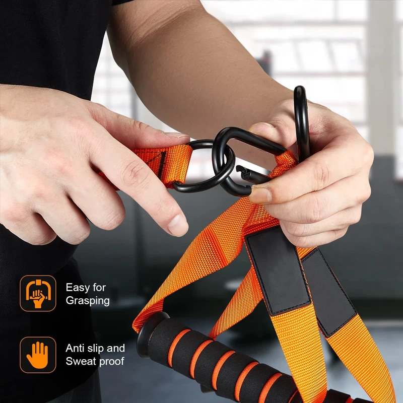 300lbs Bande De Latex Resistant Toning Tube 11Piece 11pcs Elastic Latex Fitness Workout Exercise Resistance Bands Set with Bag