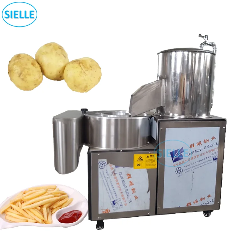 Automatic potato cleaning potato peeling machine industrial potatoes cutting machines of all kinds