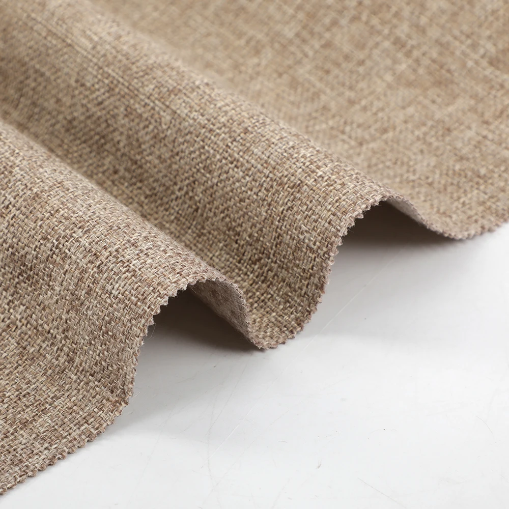 New Design 100% Polyester Woven Fabric for Living Room Sofas Breathable Plain Dyed Couch Material for Home Textiles