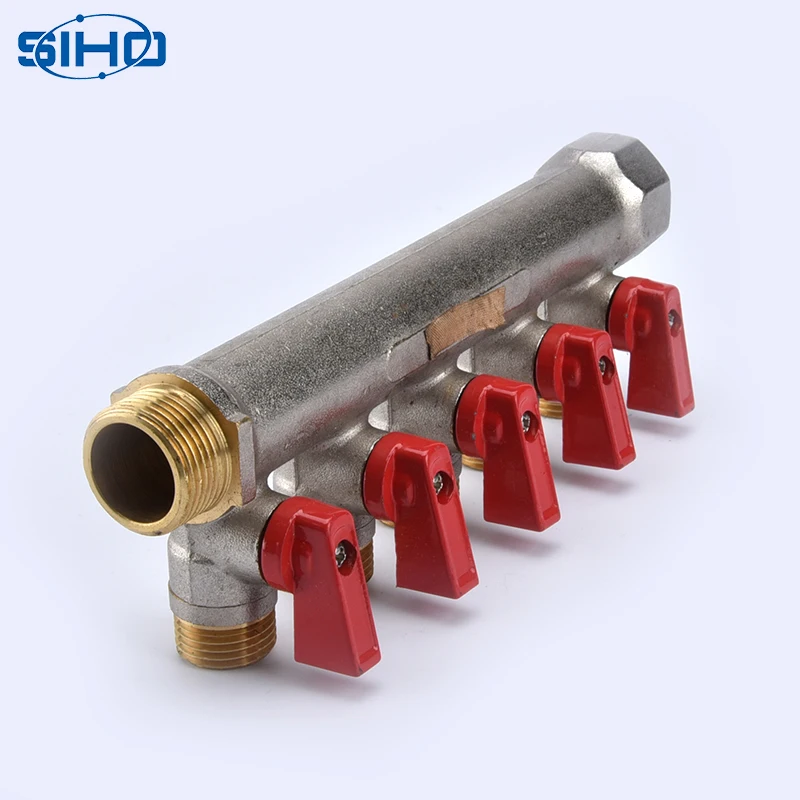 Size 1/2 3/4 brass heating manifold for water system with top quality