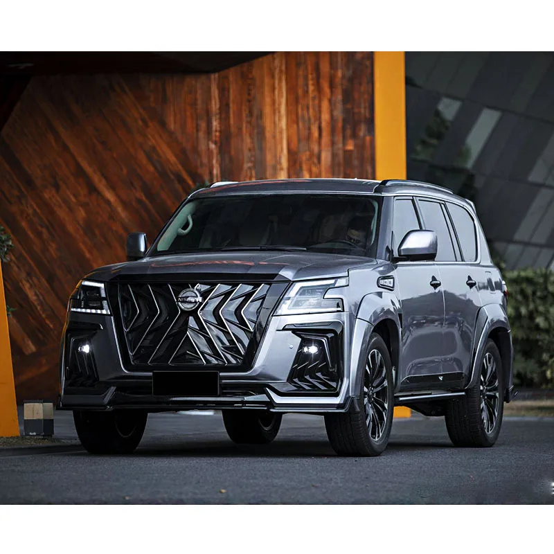 Suitable for nissan Patrol BLACK HAWK Bumper light wide modification facelift body kit Suitable for old model upgrade to 2020