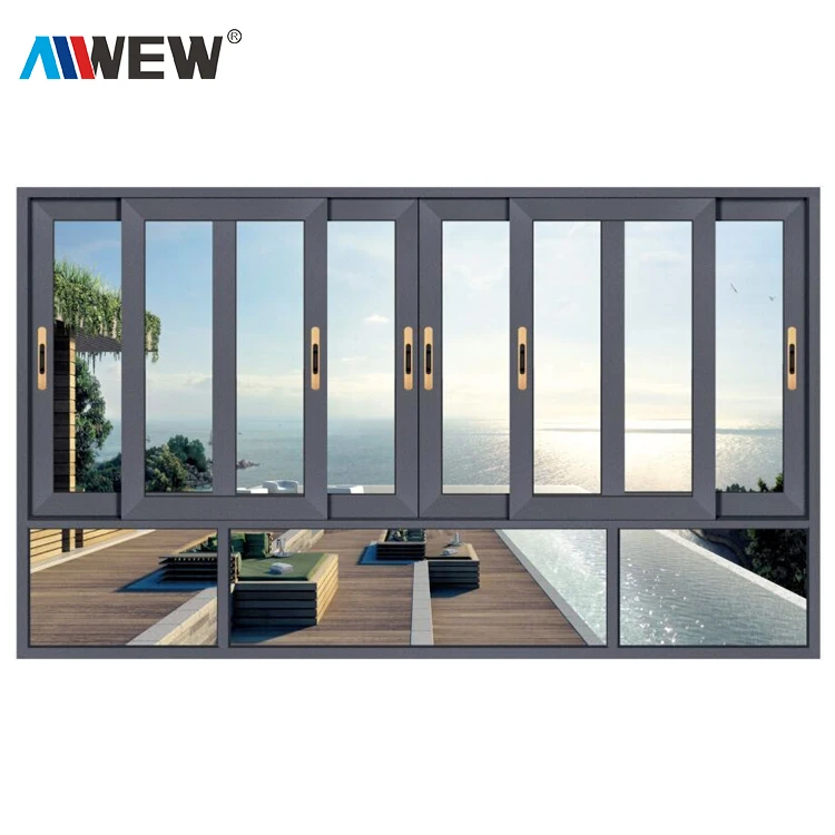 Горячая продажа двери гриль дизайн алюминиевые рамы интерьер раздвижные окна застекленные рамки стандарт двойное стекло с низкой ценой