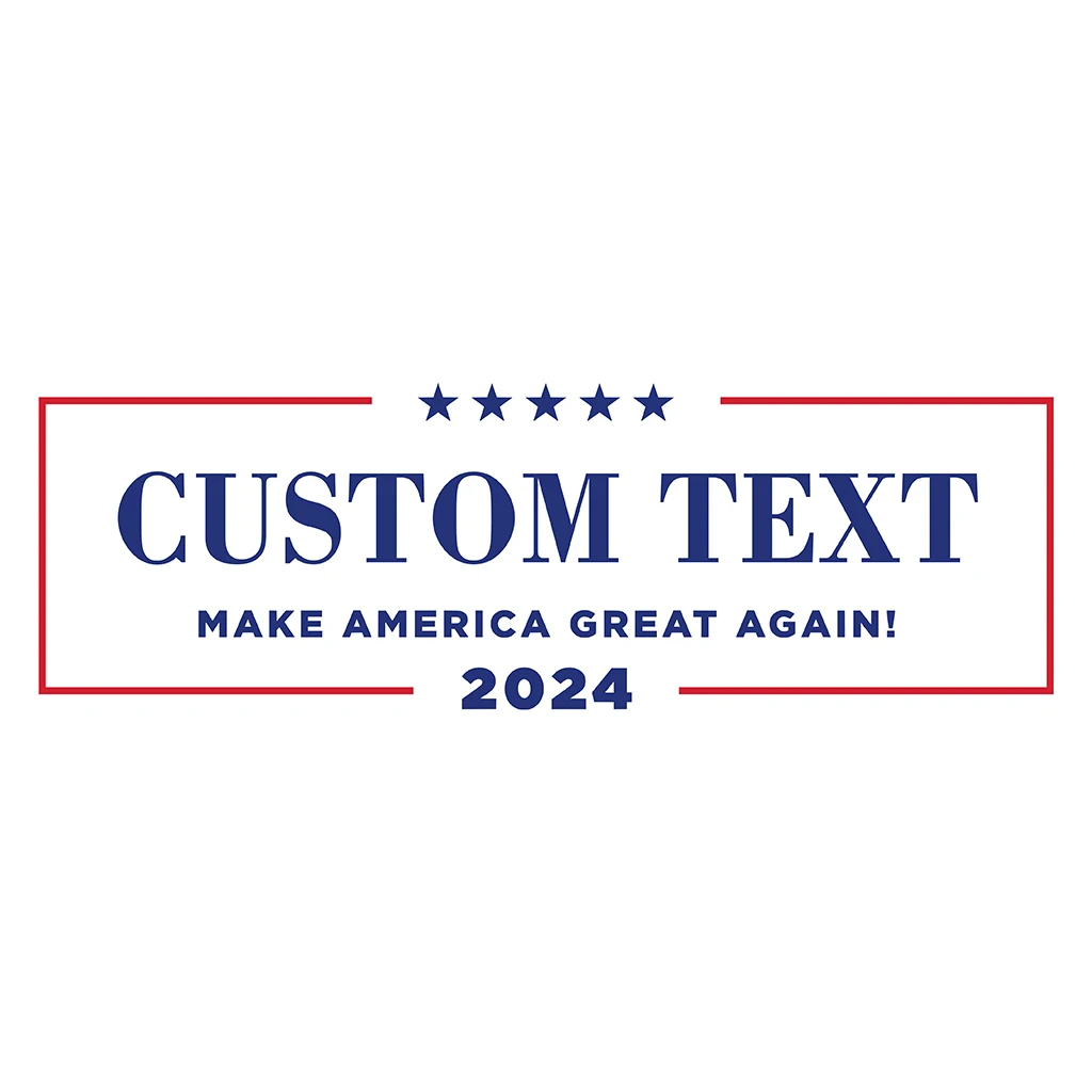 Personalized Text American Flag, Custom USA Make America Great Again 2024 Double Single-sided Flags Banners