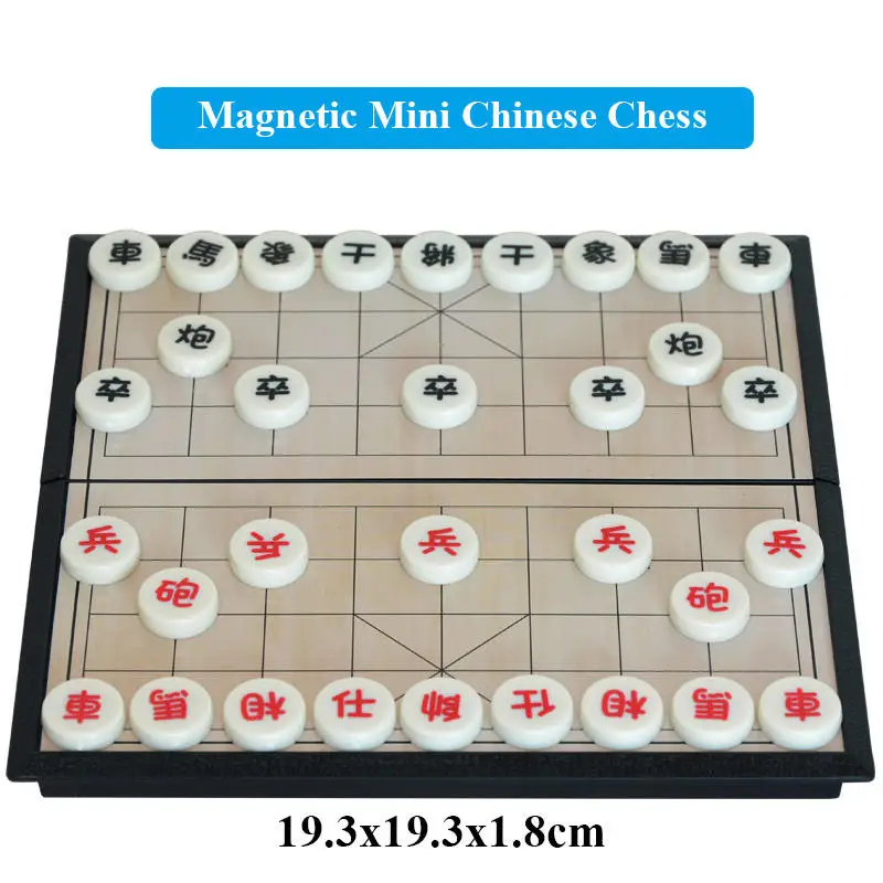 Magnetic Chinese Chess Foldable Portable Game Set With Magnetic Plastic Chess Set for Party Travel