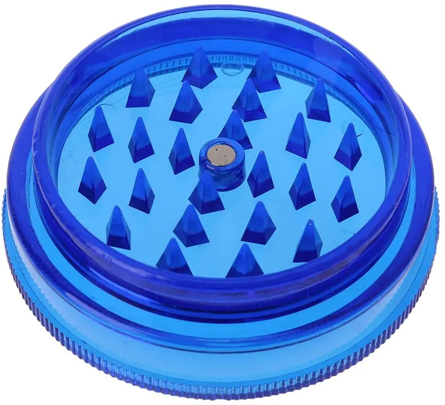 wholesale Custom Logo 2 Layer pieces Part Tobacco Acrylic Plastic Herb Grinder