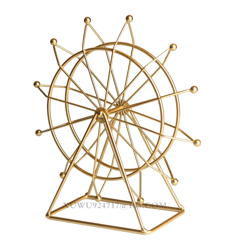 Wholesale Metal  Rotatable Ferris Wheel Decorations European Retro Zinc Alloy Ferris Wheel Model LONDON EYE Decorations
