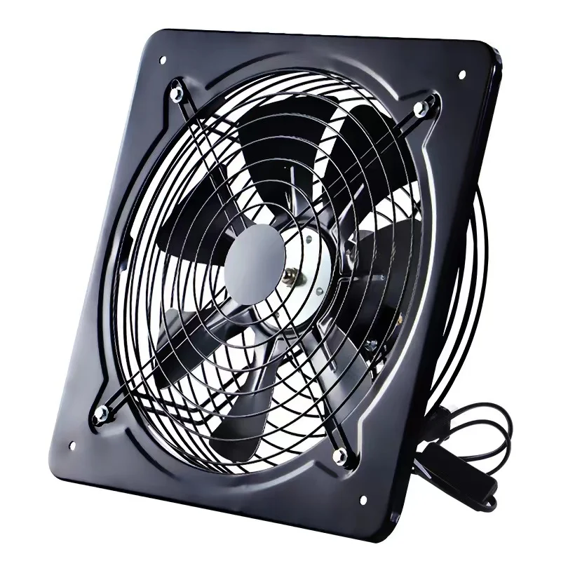 8 10 Inch 220V Plastic Bathroom Kitchen Silent Square Axial Flow Fan Ventilation Exhaust Fan