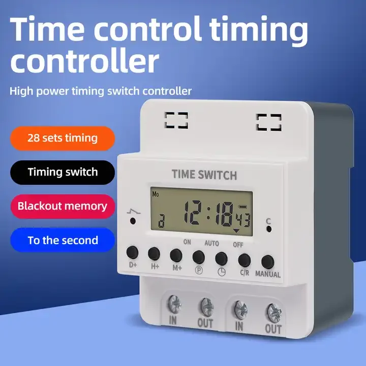 220V Waterproof Programmable 28 Group Timing switch Controller Auto Time Control Switch With key Lock For Fan Timing