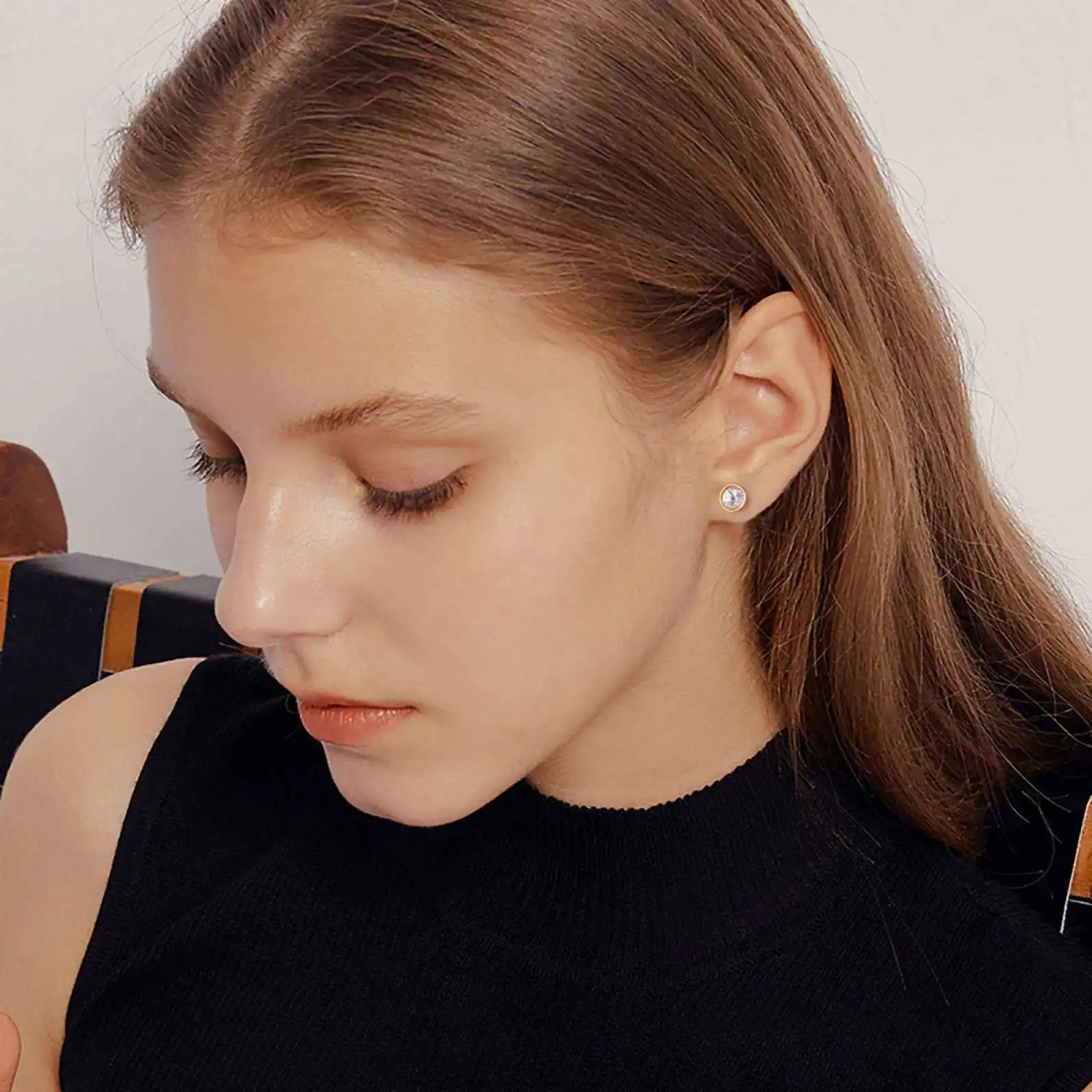 Заводская цена ювелирные изделия для пирсинга 18K хирургическая сталь 10 мм циркон серьги ногтей