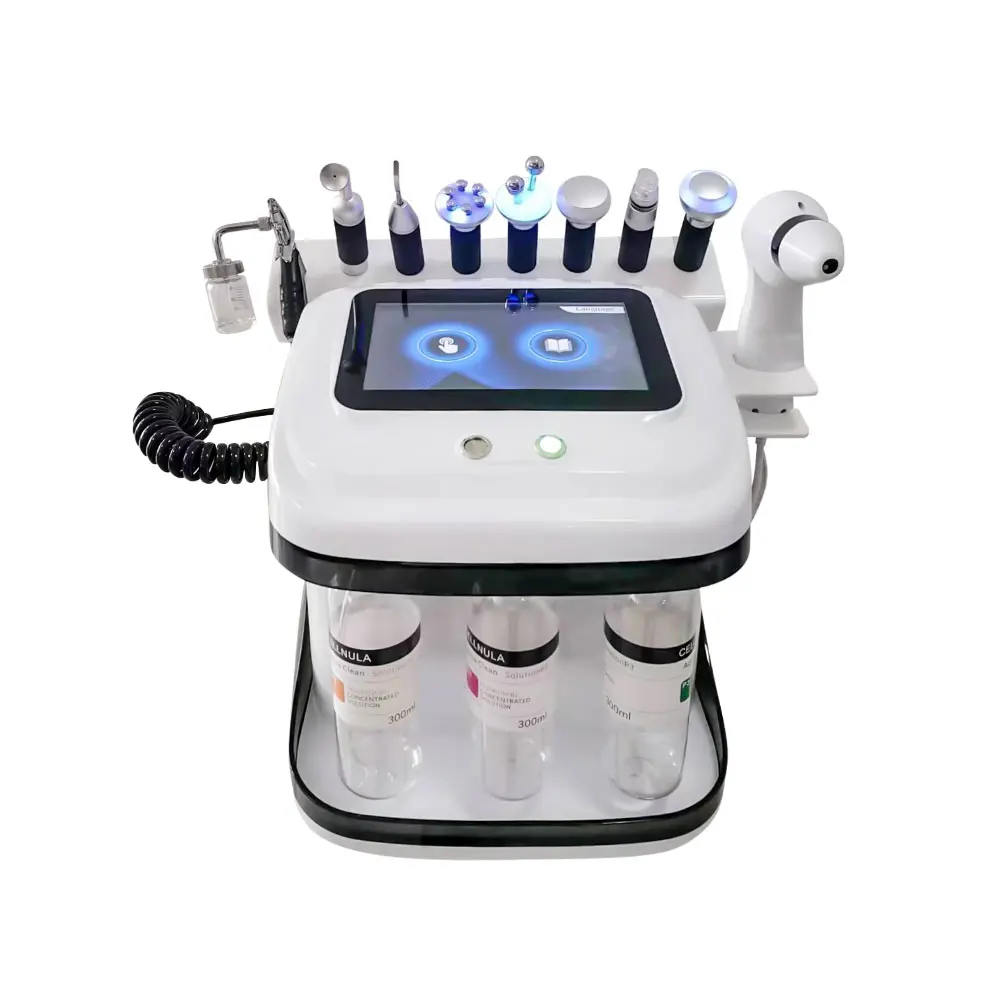 Newest hydro bubble pen sprayer ultrasonic rf facial clean skin analysis face care machine at home