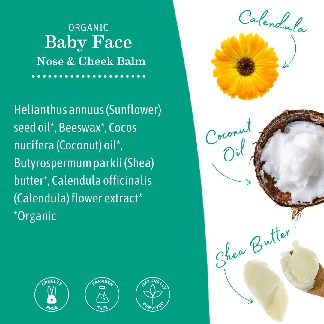 100% Natural Shea Butter Moisturizing Balm Stick for Winter Protection, Dry Cheek Moisturizer for Baby & Adult Face & Body Balm