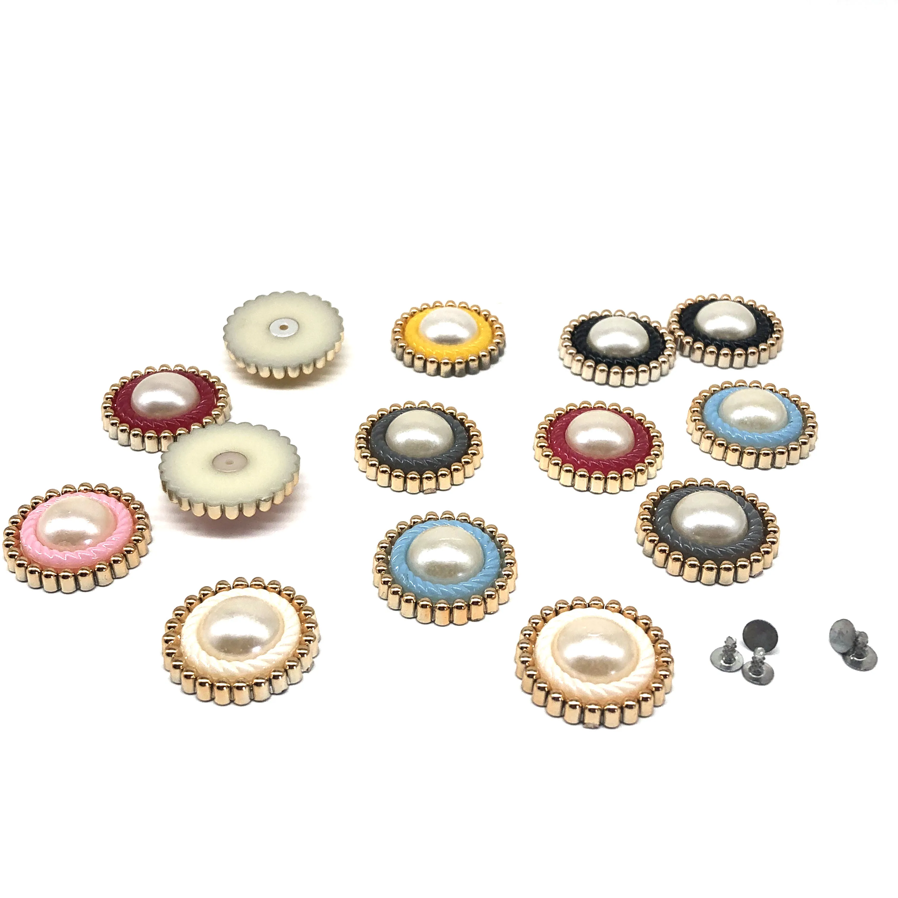 20mm half round pearl plastic rivet accessories decoration