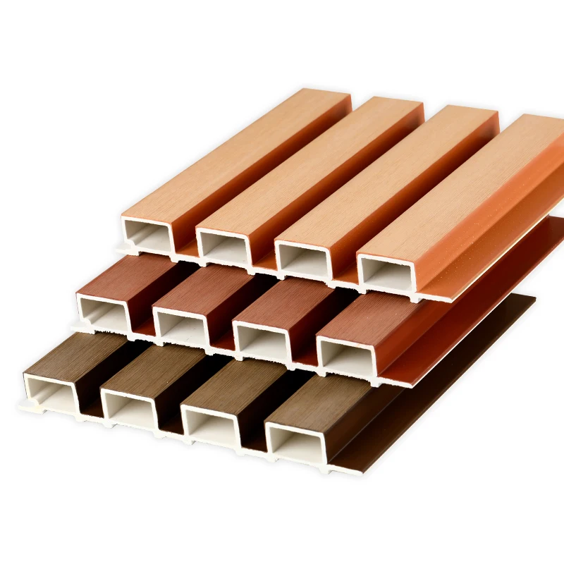 PVC cladding siding wood houses outdoor composite fence moisture resistant fluted wall panel