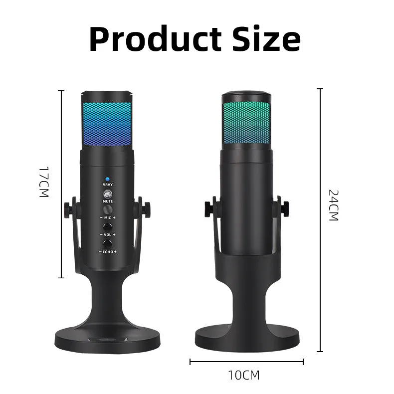 Professional Usb Rgb Colorful Breathing Live Dedicated Recording Mic Studio Gaming Microphone For Pc Ps4 Ps5 Mac