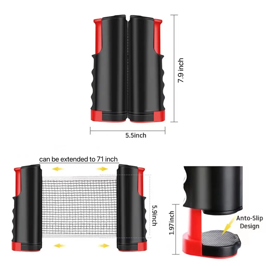 Wholesale Ping Pong Paddles Set Professional Retractable Table Tennis Net for Indoor Table Tennis
