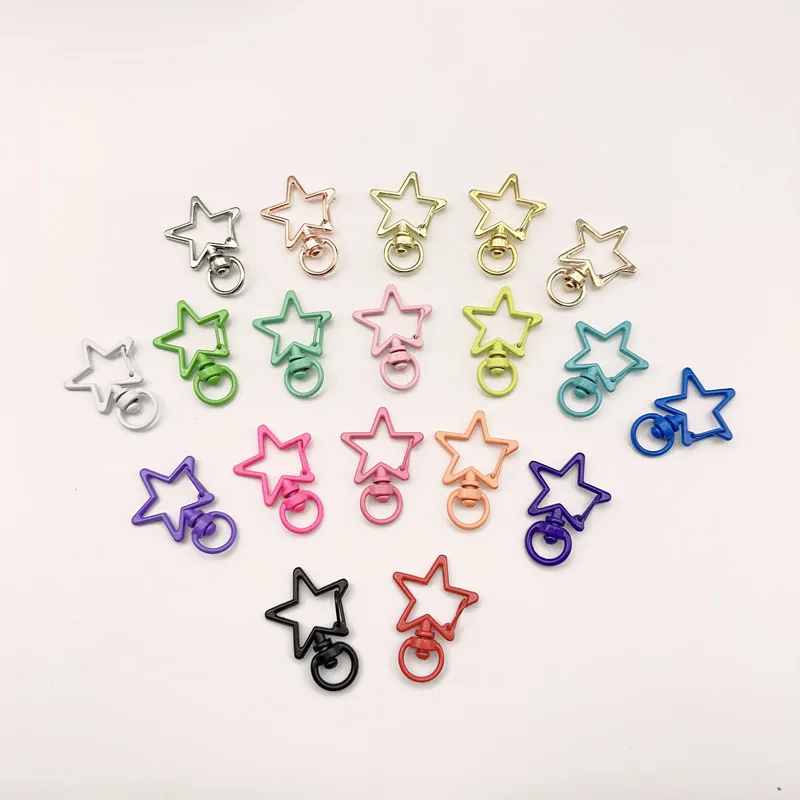 AA0160379 Star shape Keychains Lobster Clasps Hooks Key Chain Key Rings for DIY Trinkets Keychain Jewelry Findings