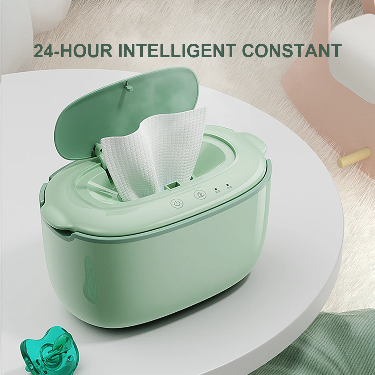 
High Quality Portable Baby Wipe Warmer and Dispenser, 18W Energy Saving Smart Constant temperature Wet Wipe Warmer 