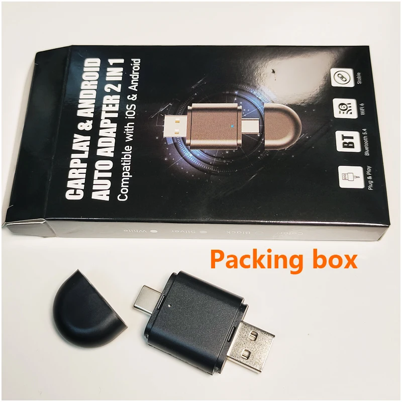 OEM Custom 2in1 2 channel Mini USB Wireless CarPlay Dongle Box adapter CP570 Converts Wired OEM CarPlay to Wireless PK 2Air 5.0