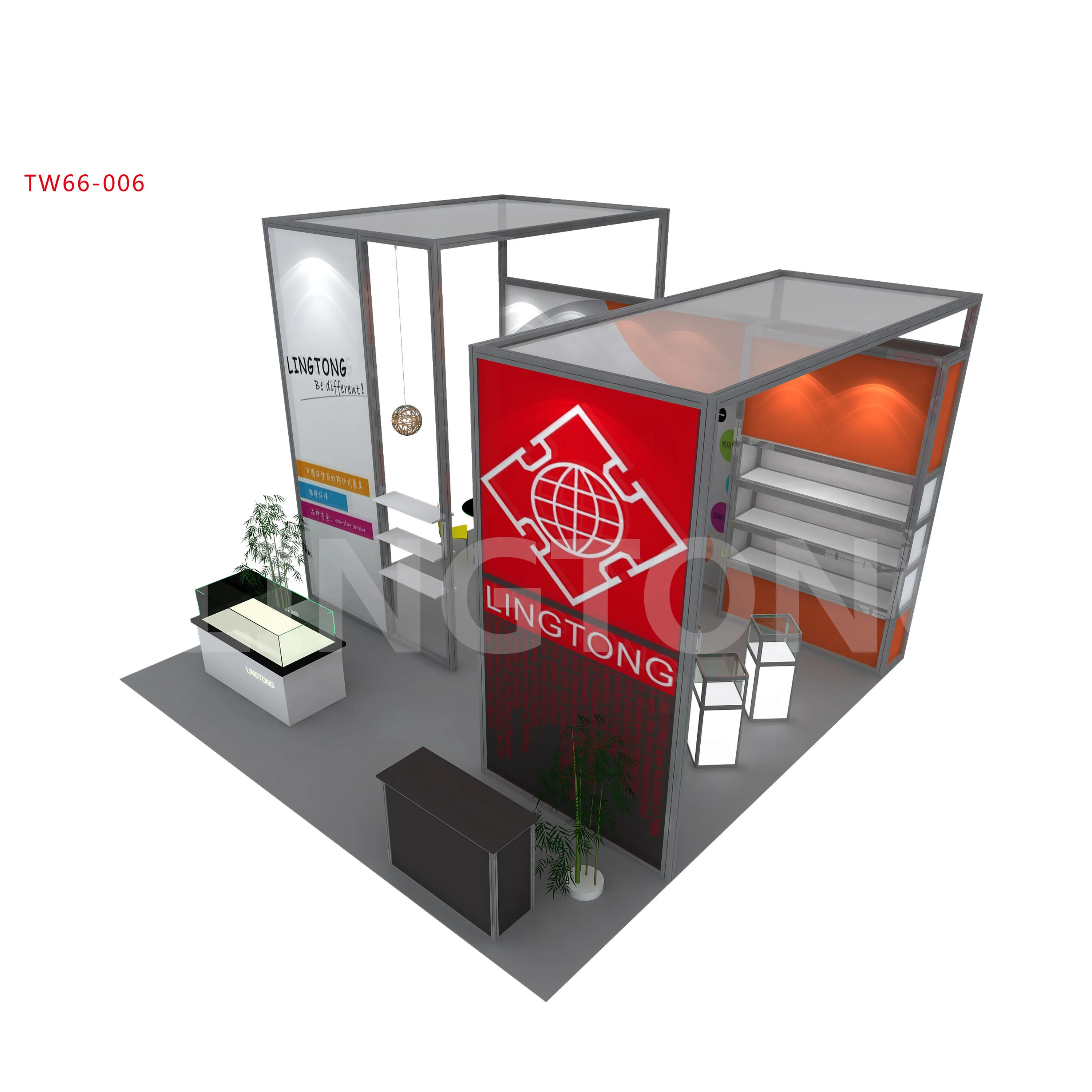 (11) 2024 10x10ft Portable DIY Trade Show Fair Aluminum Modular Exhibition Booth with TV Mount 3x3 10x10 Size Easy Modern Design