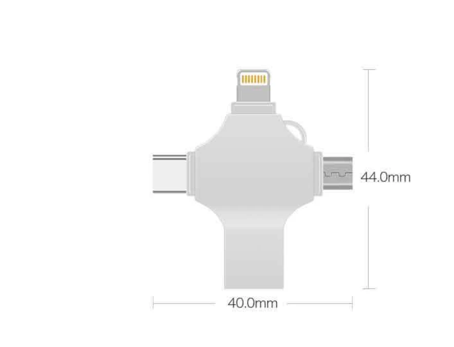4 In 1 Multi function OTG Usb Flash Drive 8GB 16GB 32GB 64GB 128GB 256GB 512GB 2.0 1TB Type C Pendrive 3.0