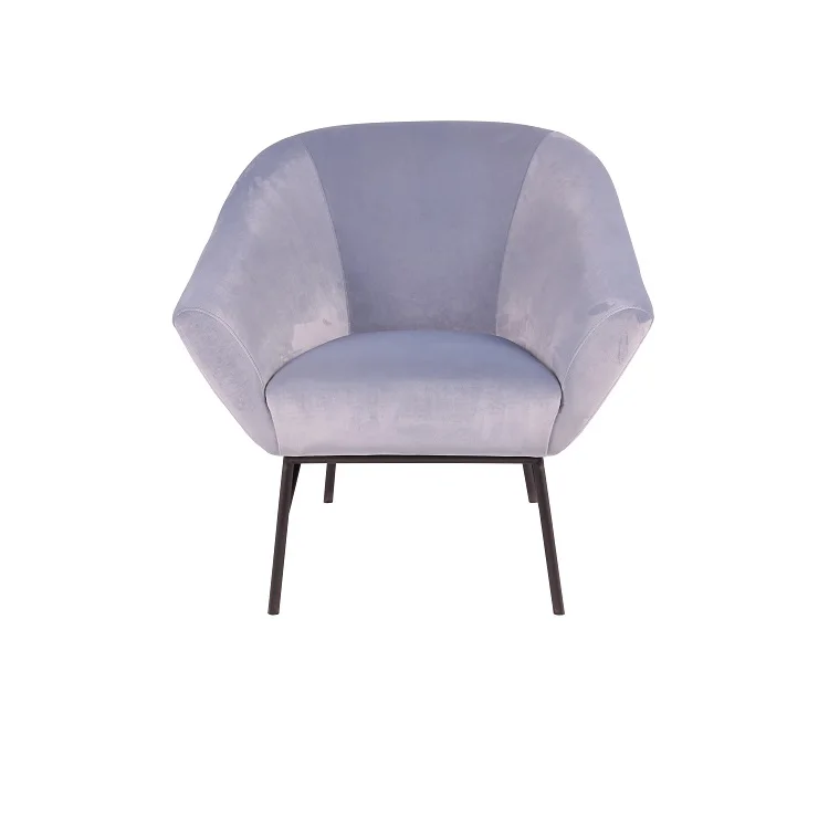 Modern luxury stainless steel plated black titanium with fabric soft bag leisure chair