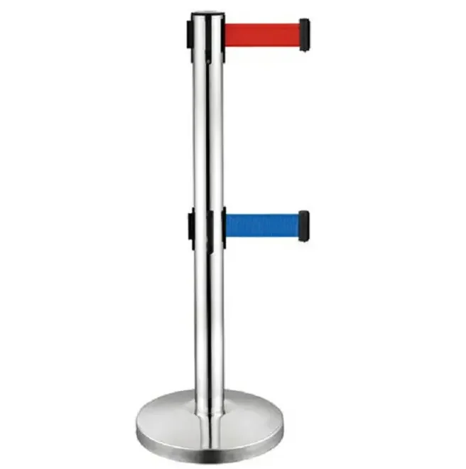 Wholesale New Year Christmas Dual Tape Queue Barrier System/Portable Queue Line Stand/Stainless Steel Queue Pole