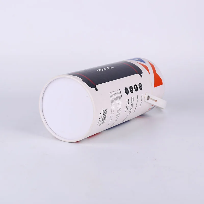 Custom size eco-friendly cylinder cardboard stereo led mini light paper tube rainbow light packaging  box