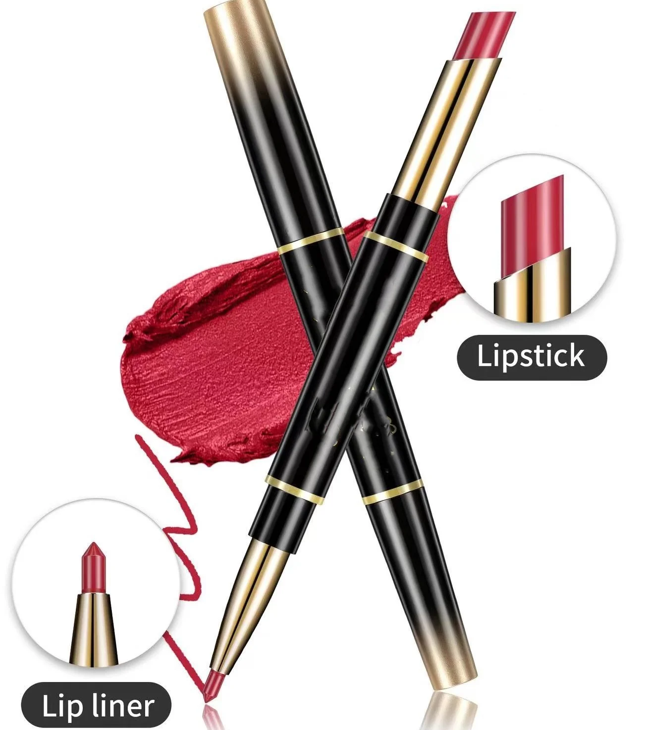 Bulk wholesale  A dual-purpose lipstick Silky soft lip liner Suitable for every occasion and makeup