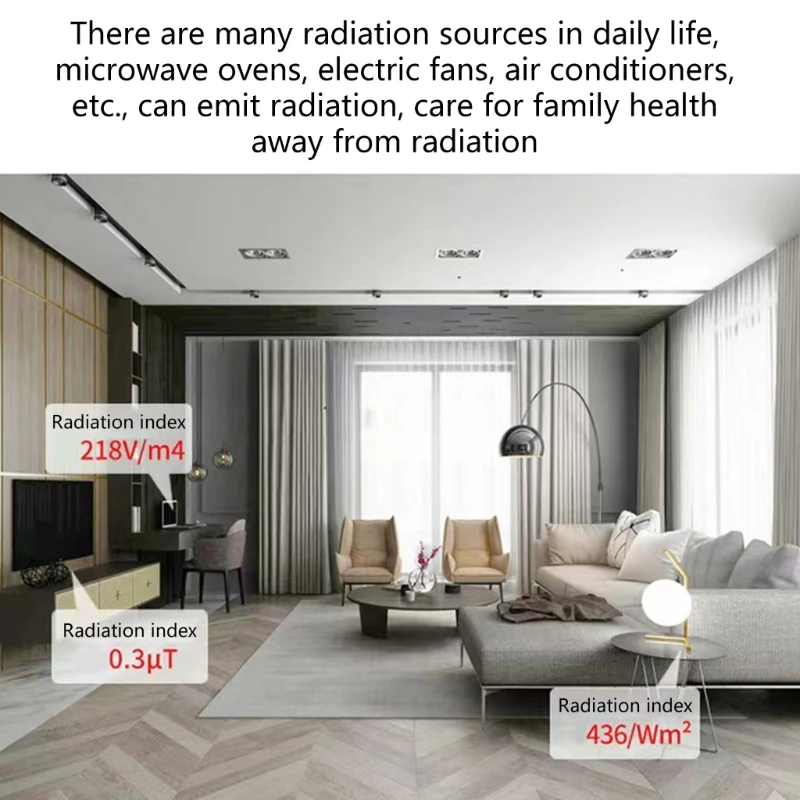 Geigers Counter Nuclear Radiation Detector, Professional High Accuracy Radioactive Detector Data Tester Marble Dosimeter