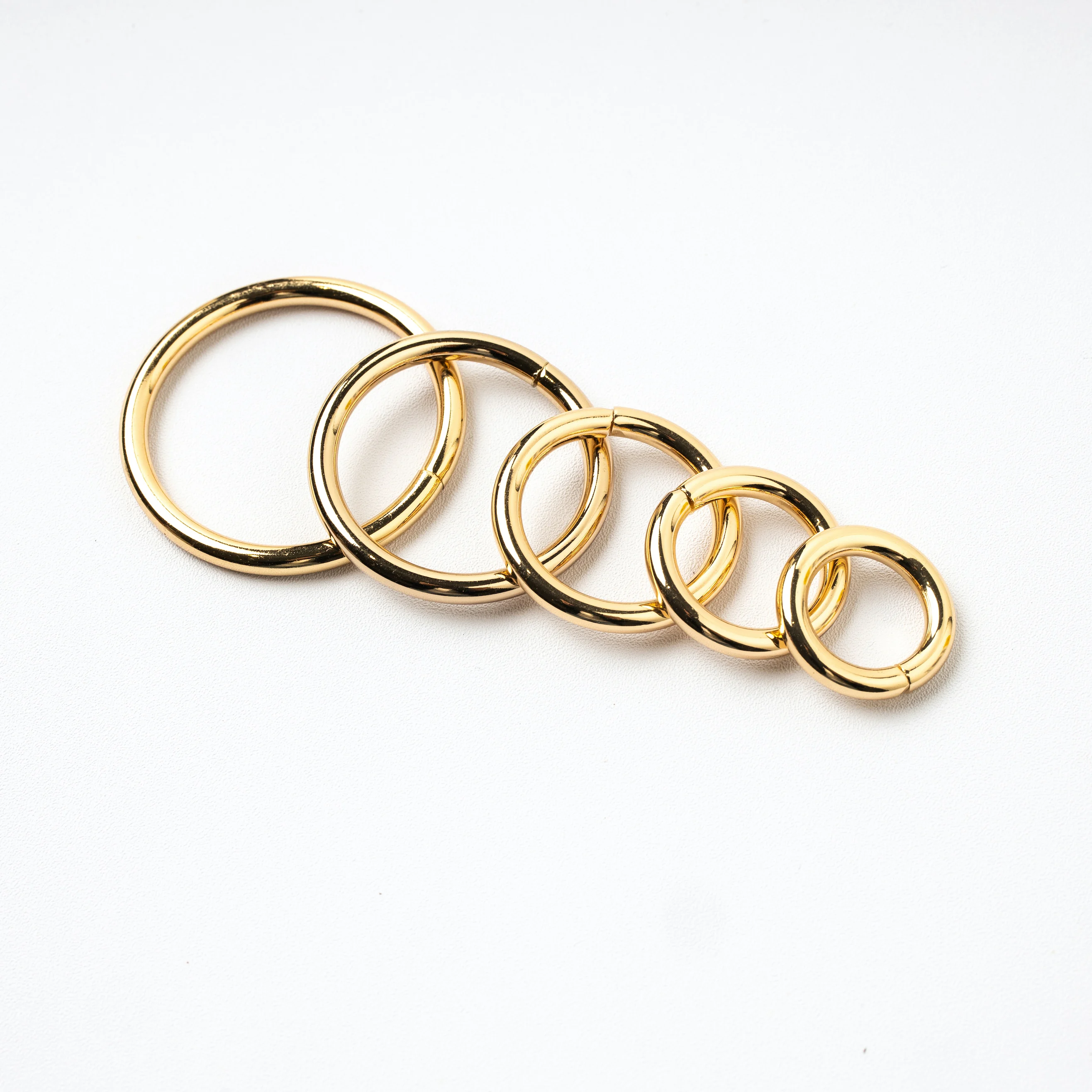 
custom spring metal zinc alloy colored handbag hardware round o rings 