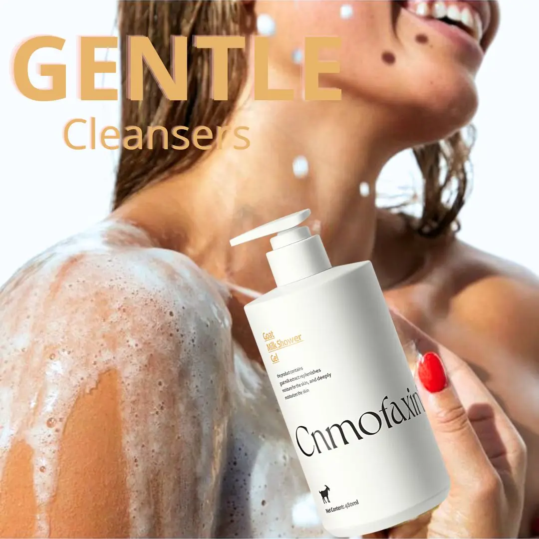480ml Goat milk shower gel and body lotion Natural Ingredients with double whitening